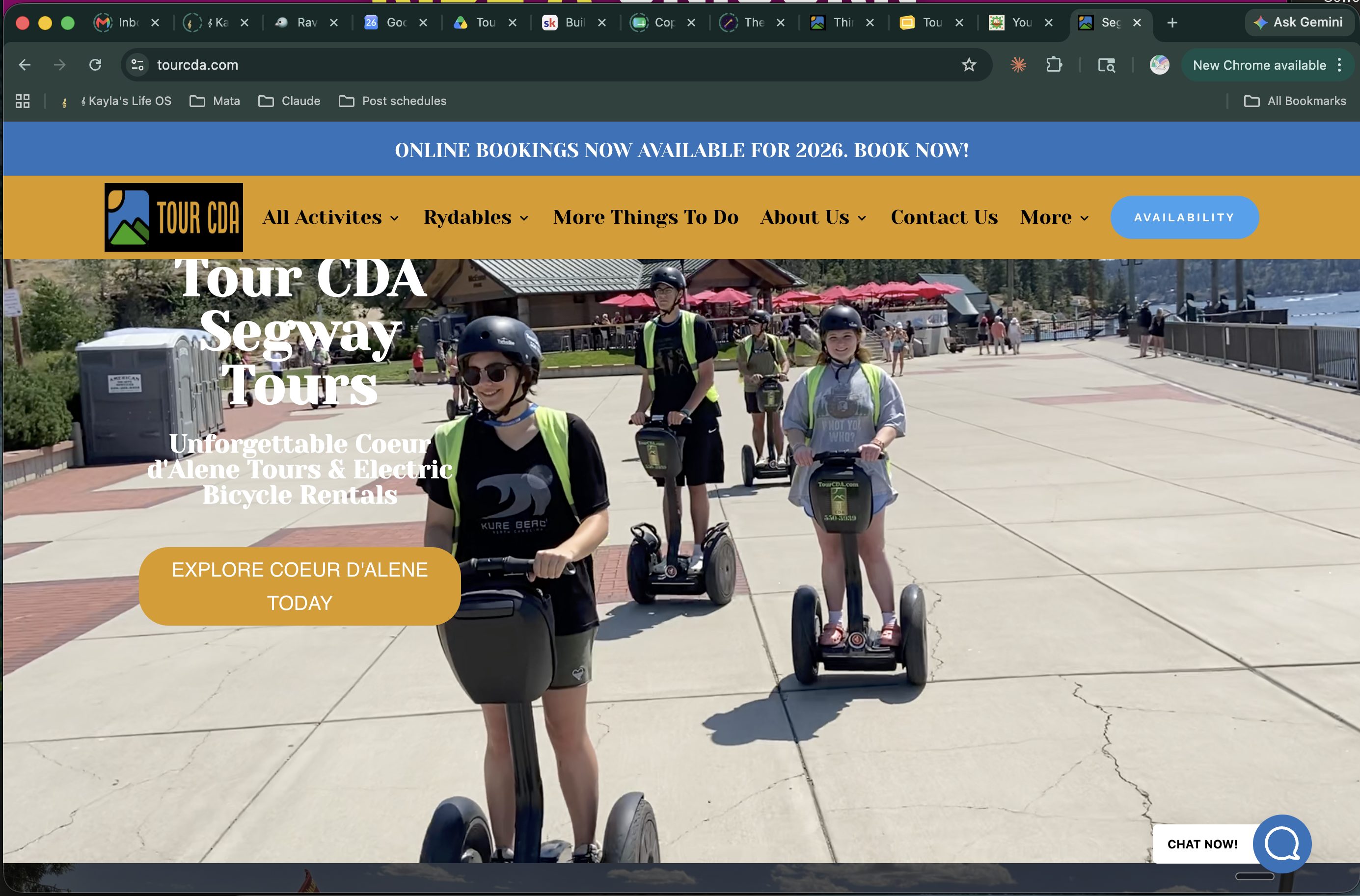 Website before rebuild — old broken site